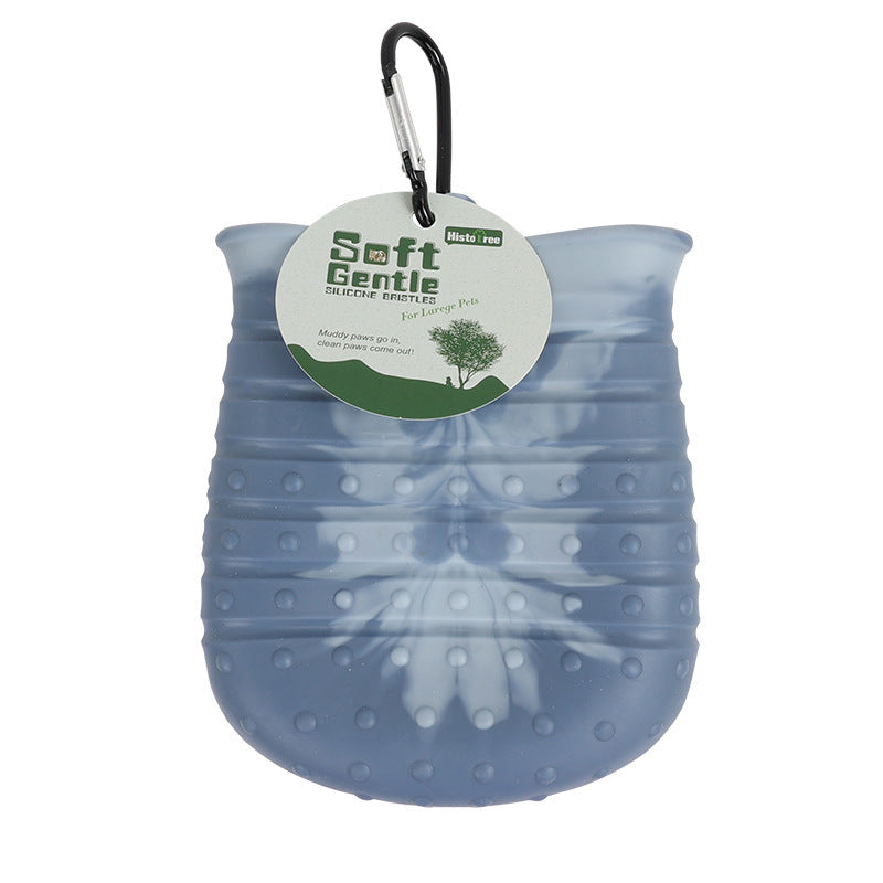 2-in-1 Dog Paw Cleaner Cup – Portable Pet Foot Washer Brush