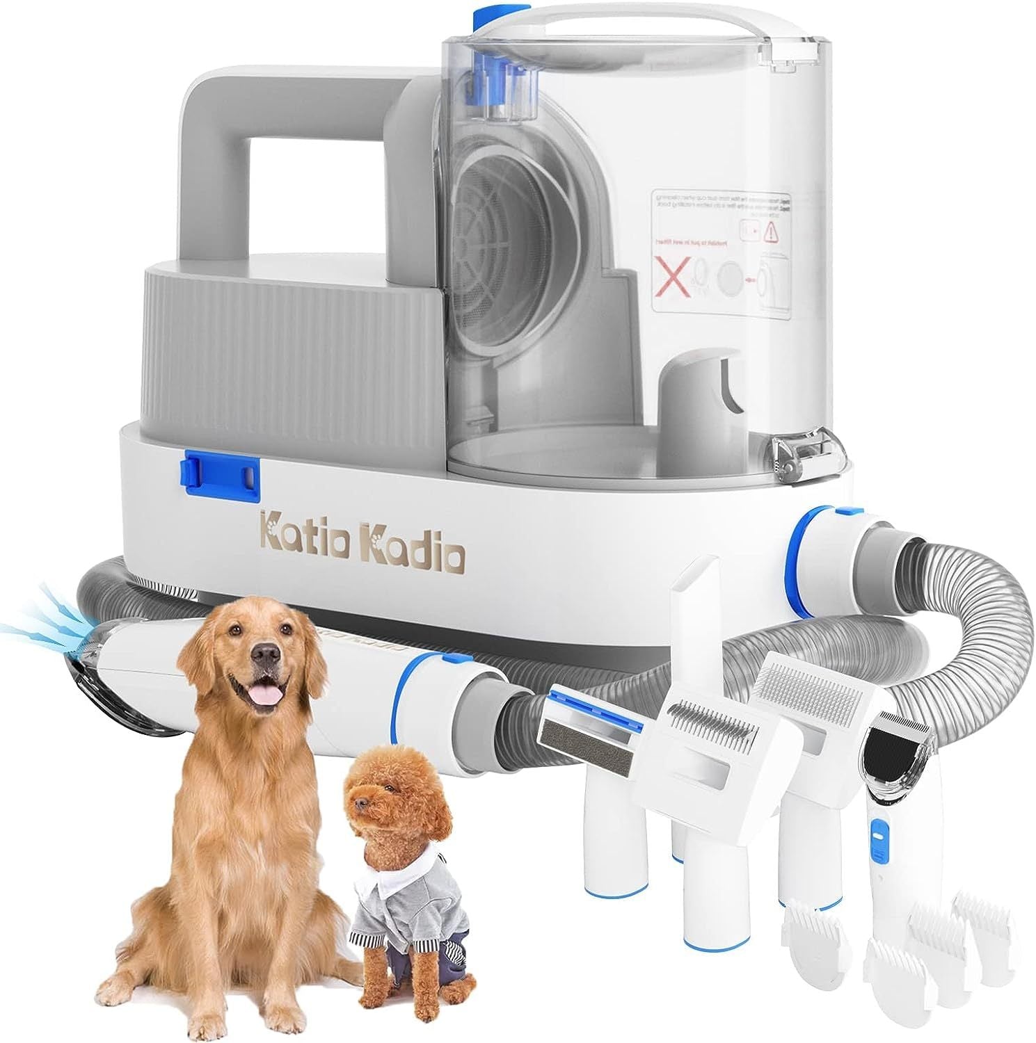5-in-1 Pet Grooming Kit with Vacuum & Low Noise Suction