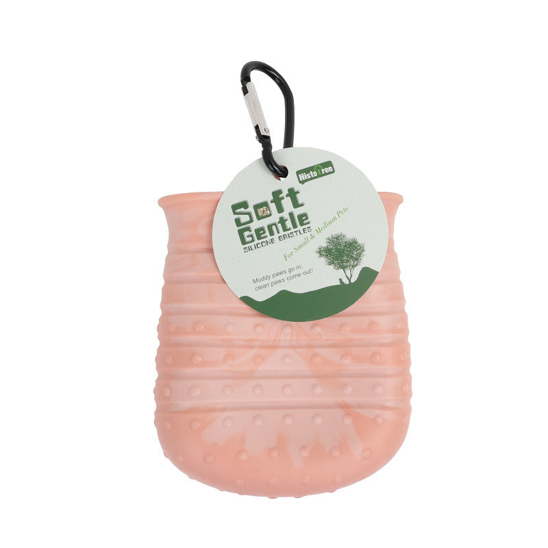 2-in-1 Dog Paw Cleaner Cup – Portable Pet Foot Washer Brush