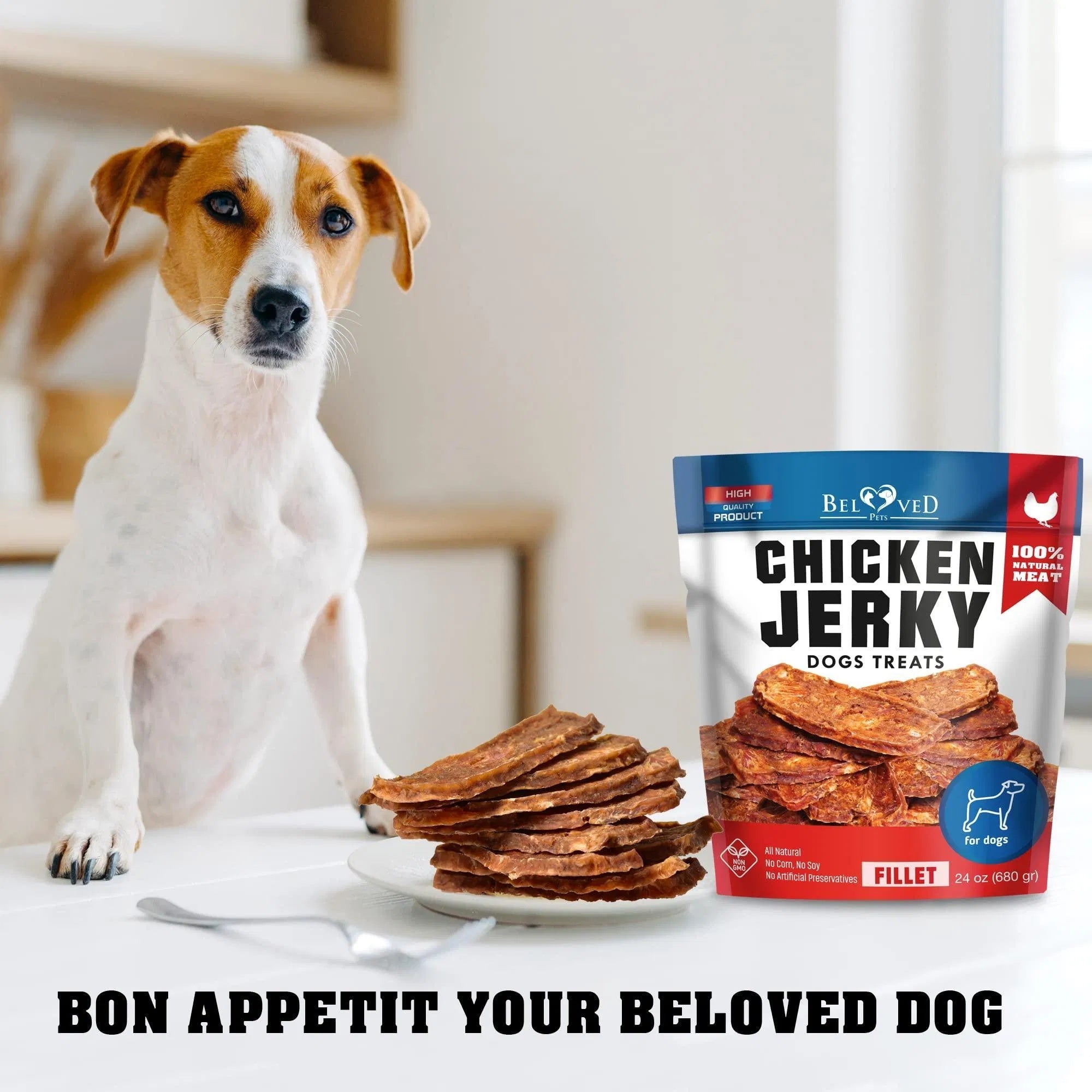 Chicken Jerky Treats for Dogs – 1.5 lb Natural High Protein Snacks